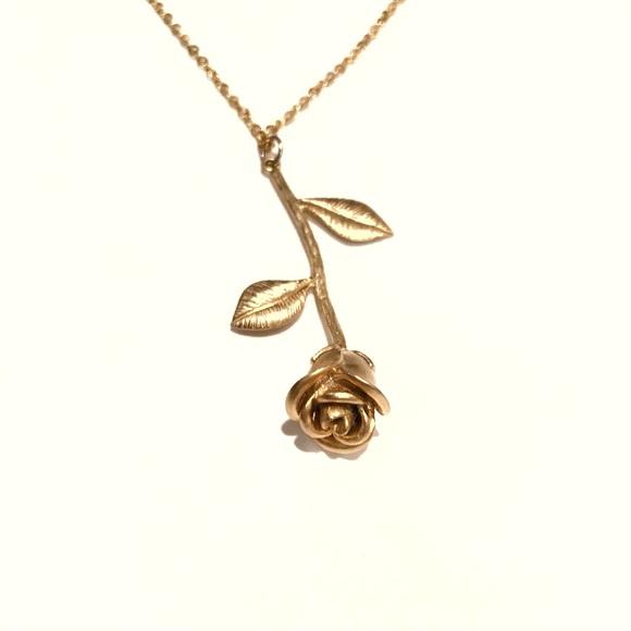 Golden Rose Necklace - Picture 2 of 3